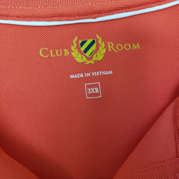 Club Room Men's Polo Shirt Orange With Navy Blue Trim and 1 Black Polo - Picture 6 of 6